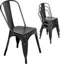 Nazhura Metal Dining Chair Farmhouse Tolix Style by NazhuraGoodCompanionAtHome