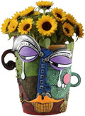 Picasso Abstract Face Flower Pot, Unique Resin Crafted Planter by Unknown