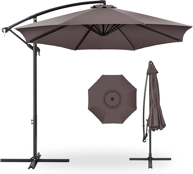 Best Choice Products 10ft Offset Hanging Market Patio Umbrella w/Easy Tilt by BestChoiceProducts