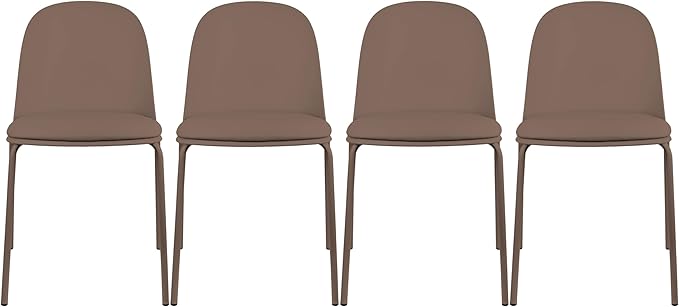 2xhome Parent Modern Stackable Armless Dining Chair | Plastic Shell Seat by 2xhome