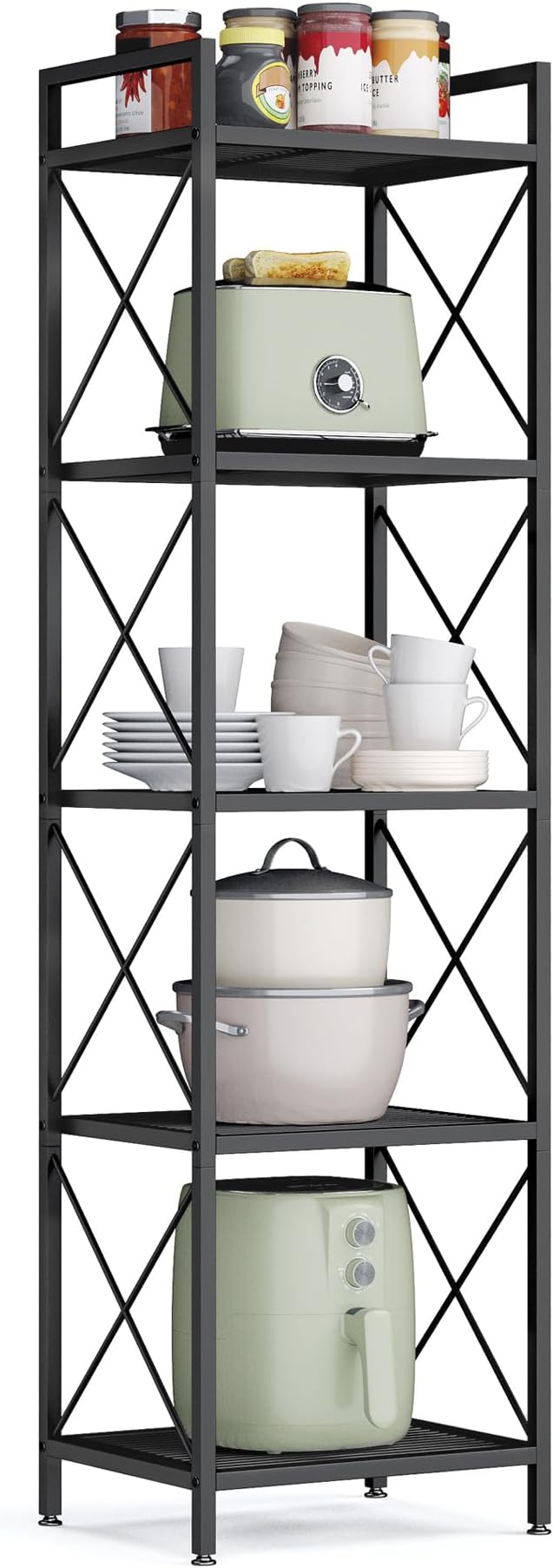 SONGMICS 5-Tier Metal Storage Rack, Shelving Unit by SONGMICSbySONGMICSHOME