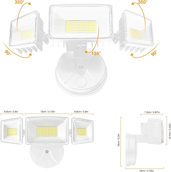 Onforu 100W 11000LM Flood Lights Outdoor, Brightness Security LED Flood Lights - Image 8