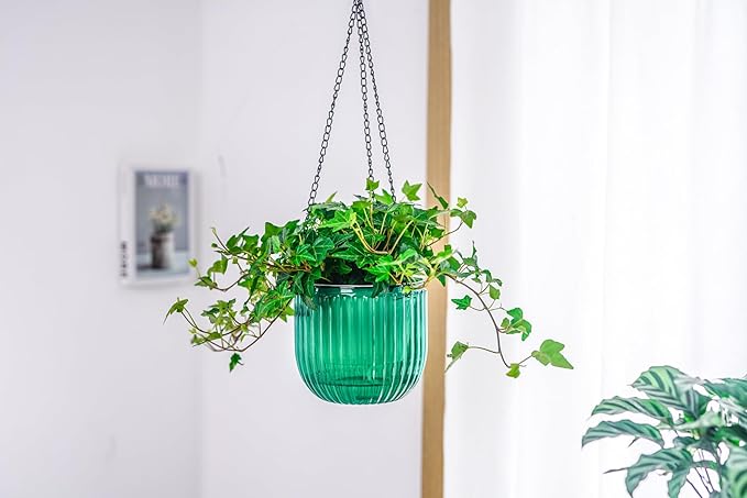 Melphoe 2 Pack Self Watering Hanging Planters Indoor Flower Pots, 6.5 Inch - Image 8