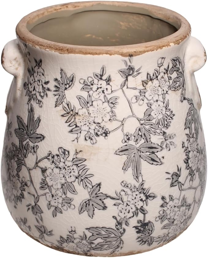 Rustic Farmhouse Ceramic Flower Pots, Vintage Antique Planters & Vase - Image 2