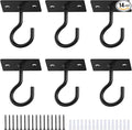 Ceiling Hooks for Hanging Plants 6pack 2.5inch Wall Mount Plant Hooks Meatl by QTJUST