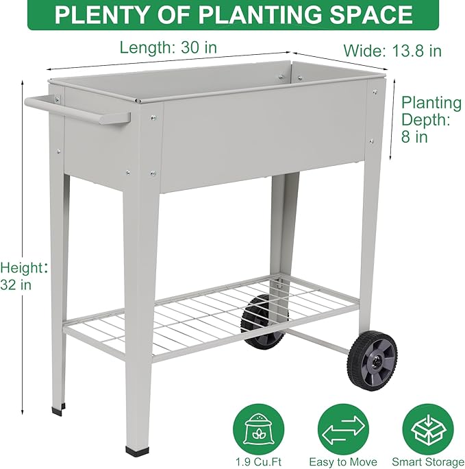 Elevated 32" Tall Raised Garden Bed - Image 2