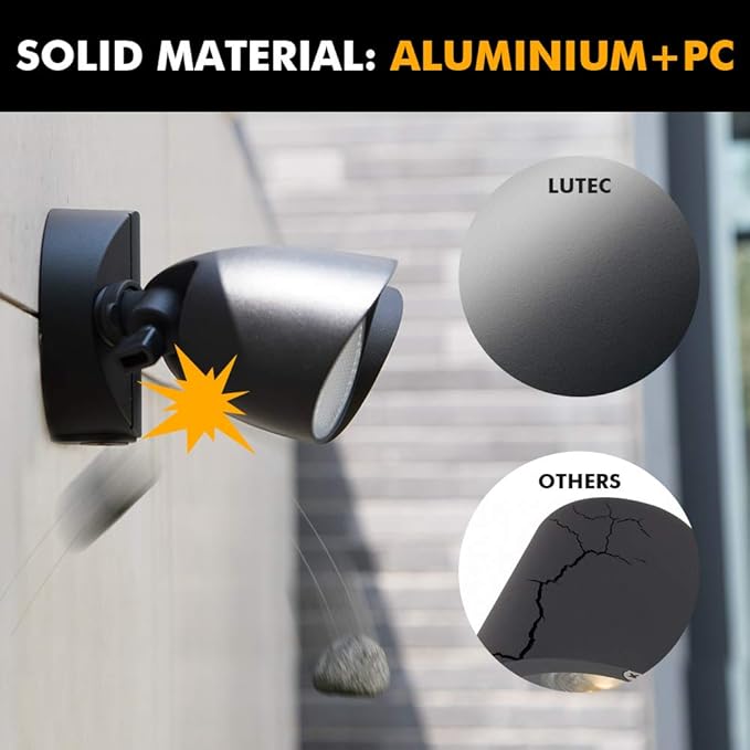 LUTEC 6222B 3500 Lumen 32 Watt 28 LED Dual-Head Floodlight Outdoor, Full Metal - Image 4