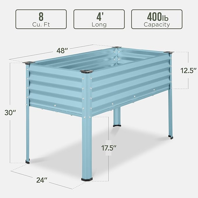 Best Choice Products 48x24x30in Galvanized Raised Garden Bed, Metal Elevated - Image 2