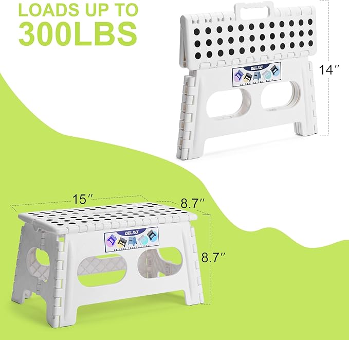 Delxo 9 Inch Folding Step Stool - Image 5