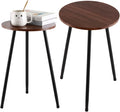 Metal Outdoor Side Tables Set of Two Small Outside Round End Table by PartyZealot