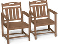 Ciokea Outdoor Patio Dining Chair Set of 2, HDPE Porch Chairs by CIOKEA