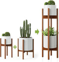 MUDEELA 2 Pack Indoor Plant Stands, 2 Tier Tall Plant Stand 30 inches, Mid by MUDEELA