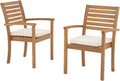 OC Orange-Casual Stackable Patio Dining Chairs Set of 2, Outdoor Acacia Wooden by OCOrange-Casual