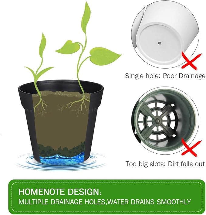 homenote Plant Pots, 6 Inch Flower Pots - Image 8