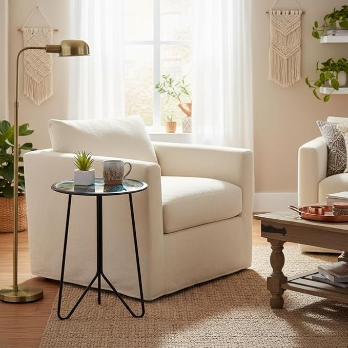 LIFFY Patio Side Tables, Round Decorative Plant Stand & Accent Table - Image 5