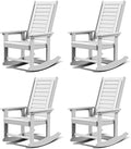 GREENVINES Outdoor Rocking Chairs | Set of 4 | Porch Rocker | HDPE Plastic | by GreenVines