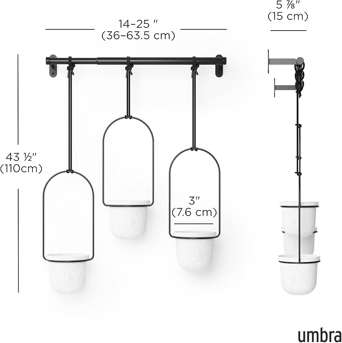 Umbra Triflora Hanging Planter for Window, Indoor Herb Garden - Image 3