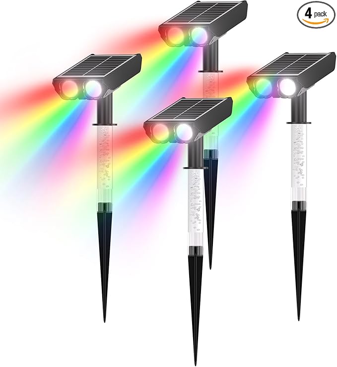 RGB Solar Spot Lights : 2 IN 1 Solar Lights Outdoor by Unknown