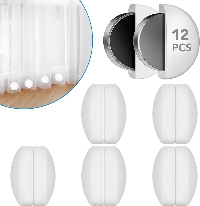 12 Pcs Shower Curtain Weights, Silicone Wrapped Heavy Duty Shower Curtain by YixangDD