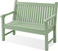 Psilvam Garden Bench, 2-Person Poly Lumber Patio Bench, All-Weather Outdoor by PsilvamGardenFurniture