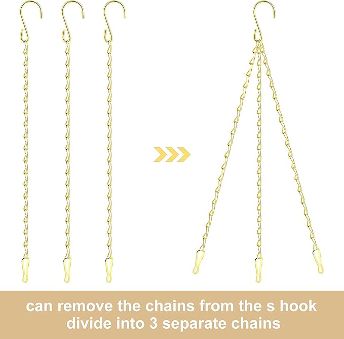 RIFNY Gold Chain for Hanging Plants, 20 Inch Small Plant Chains for Hanging - Image 6