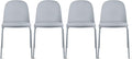 2xhome Modern Stackable Armless Dining Chair | Plastic Shell Seat by 2xhome