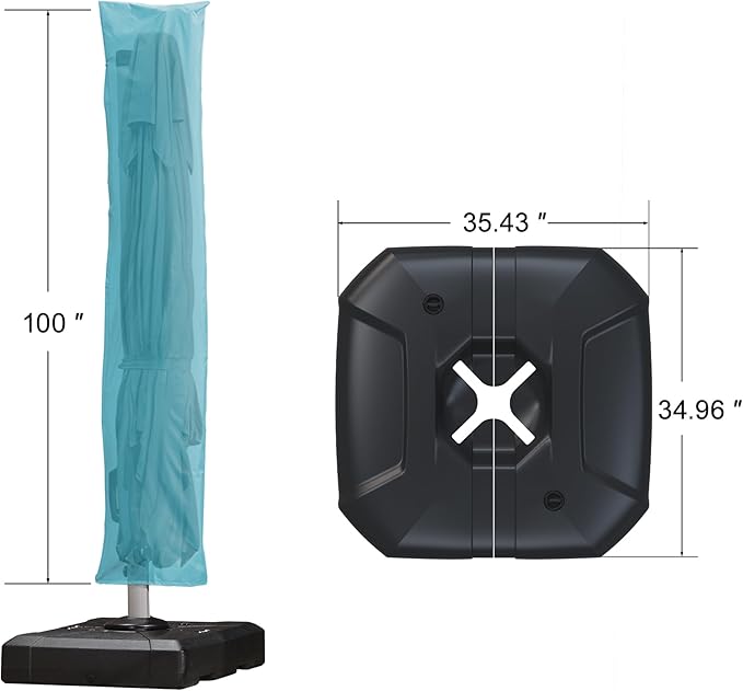 PURPLE LEAF 9'×11.5' Cantilever Patio Umbrella - Image 3