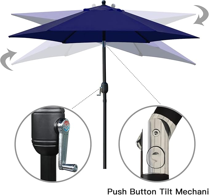 Sunnyglade 7.5' Patio Umbrella Outdoor Table Market Umbrella - Image 2