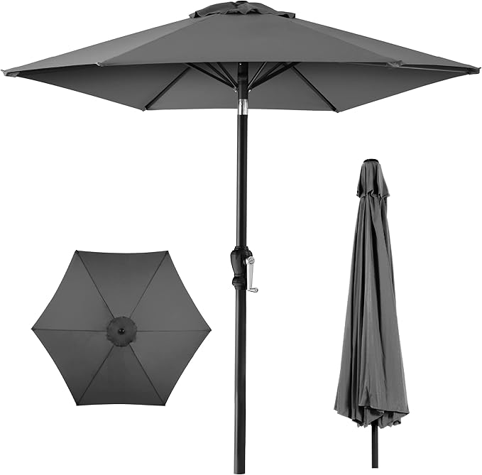 Best Choice Products 10ft Outdoor Table Compatible Steel Polyester Market Patio by BestChoiceProducts