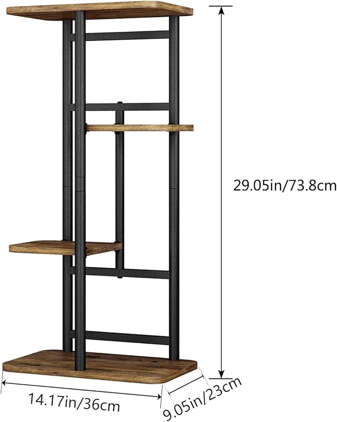 LINZINAR Plant Stand Indoor 4 Tier 5 Potted Multiple Plant Shelf Stands - Image 6