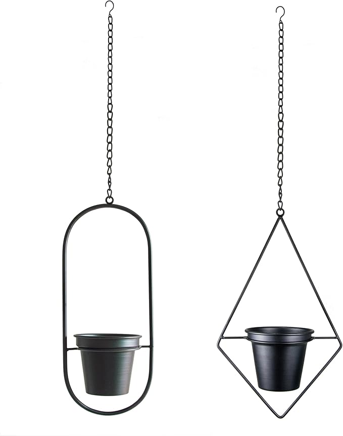Modern Hanging Planters for Indoor Plants, Metal Plant Hanger - Image 2