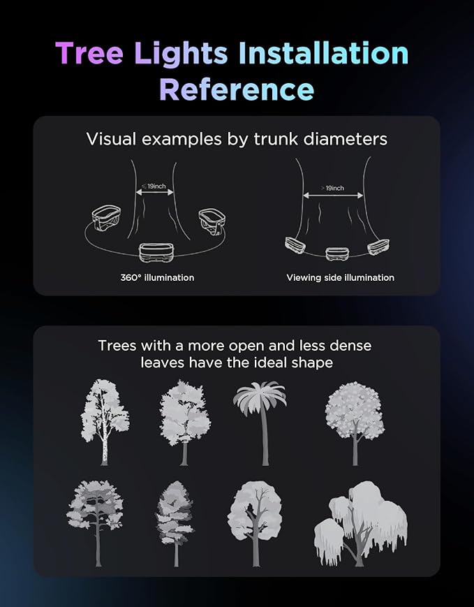 Govee Outdoor Tree Lights 3-Pack, RGBWIC LED Landscape Lighting, Outdoor Lights - Image 6