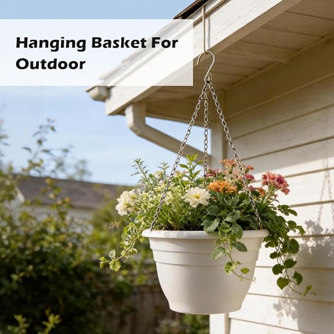 Hanging Planters 11 Inch, Self Watering Hanging Basket - Image 3