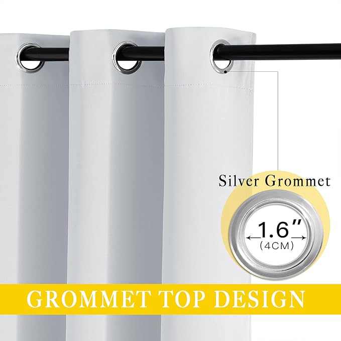 NICETOWN Patio Door Curtain Room Darkening Drapes, Grommet Top Light Blocking - Image 2