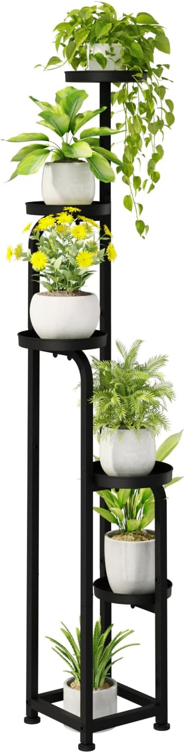 Bamworld Tall Plant Stand Indoor Outdoor, Corner Metal Flower Pot Stands by Bamworld
