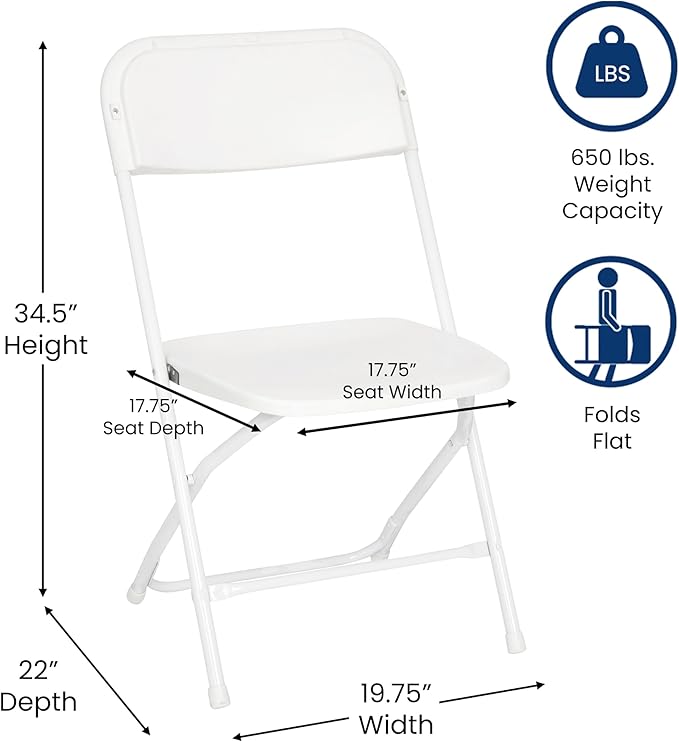 Flash Furniture Hercules Series Big & Tall Stackable Plastic Folding Chairs - Image 3