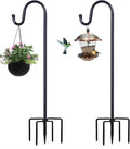 Shepherd Hooks for Outdoor, 2 Pack 78 Inch Bird Feeder Pole by ToyHotels