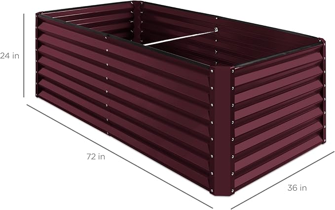 Best Choice Products 6x3x2ft Outdoor Metal Raised Garden Bed, Deep Root Box - Image 8