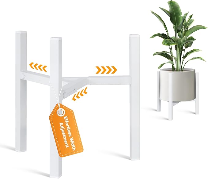 Plant Stand Indoor Adjustable, Metal Modern Indoor Plant Stand, Heavy Duty by SculptingLightGarden