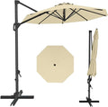 GarveeLife 10FT Patio Umbrella Outdoor Large Cantilever Umbrella Market Sun by GarveeLife