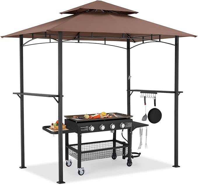 AECOJOY 8' x 5' Outdoor Grill Gazebo Canopy, BBQ Canopy by AECOJOY