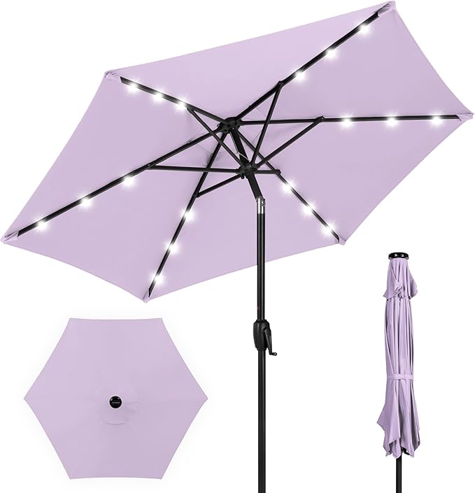 Best Choice Products 7.5ft Outdoor Solar Market Table Patio Umbrella by BestChoiceProducts