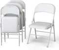 4 Pack Leather Chair | Foldable & Stackable | 350 lbs Capacity Steel Frame Seats by OurModernSpace