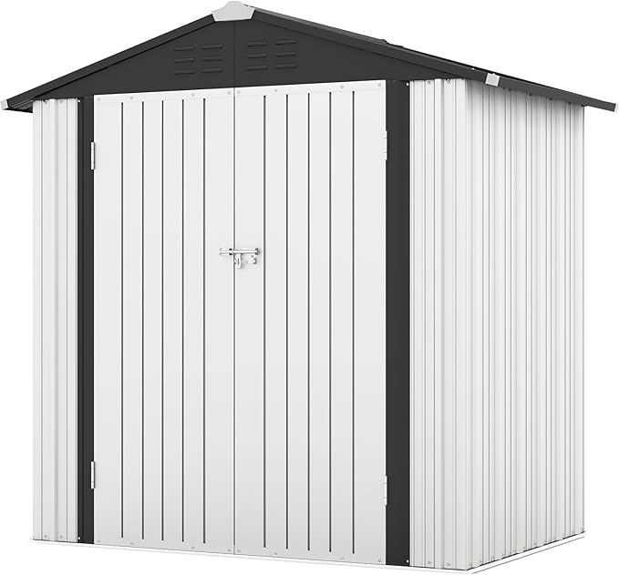 Patiowell 6x4 FT Outdoor Storage Shed, Garden Tool Storage Shed - Image 2