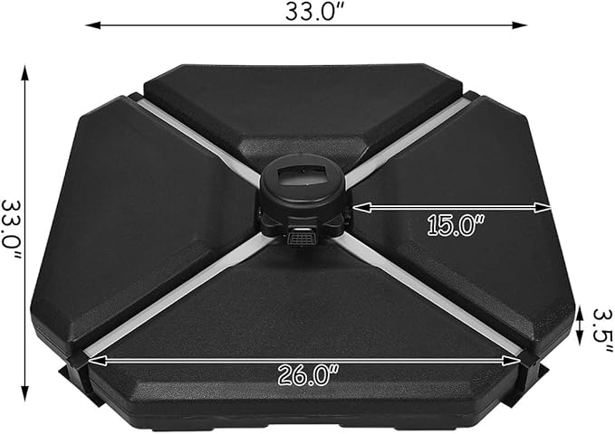 Tangkula 4PCS Cantilever Offset Patio Umbrella Base Weight Stand, 195lbs - Image 4