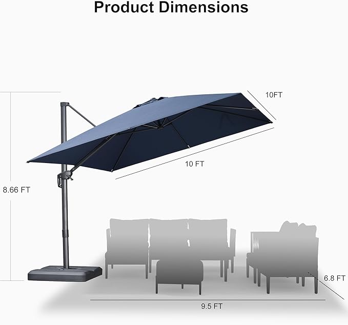 PURPLE LEAF 10 FT Outdoor Umbrella - Image 9