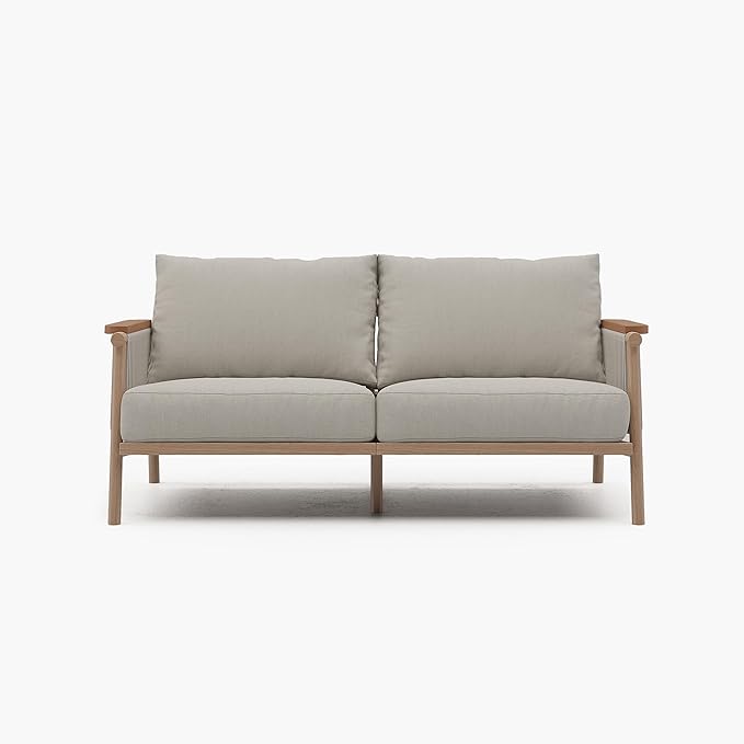 Acanva Modern All-Weather Aluminum Outdoor Patio Sofa - Image 9