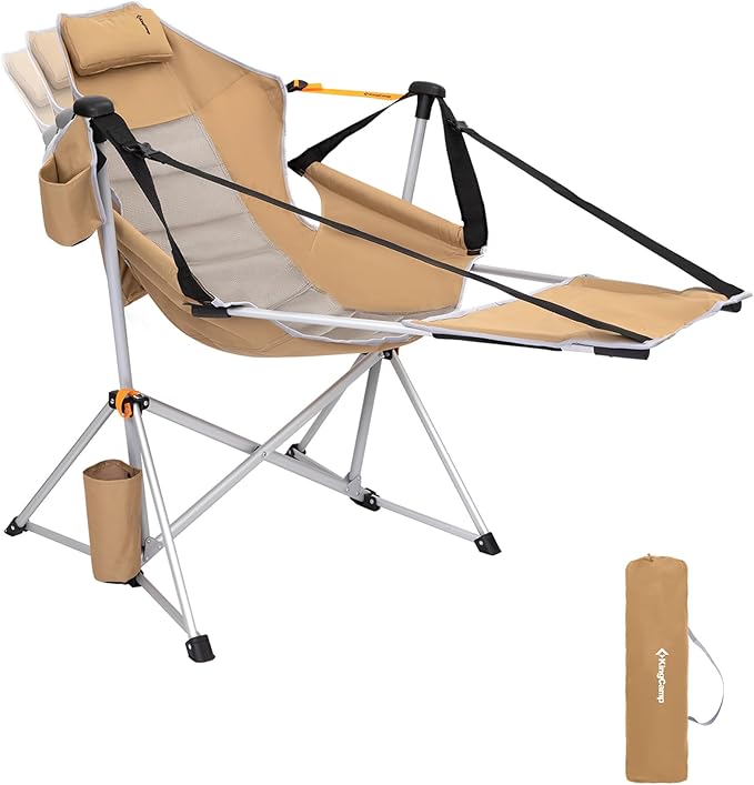 KingCamp Hammock Chair with Footrest – Heavy Duty Swinging Rocking Camping by KingCamp