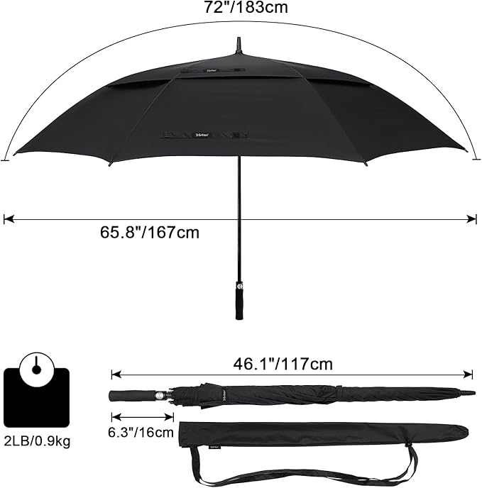 G4Free 47/54/62/68/72 Inch Automatic Open Golf Umbrella Oversize Extra Large - Image 2