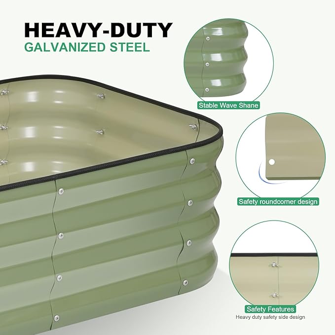 1MORE Raised Garden Bed -4X2X1 Galvanized Planter Box - Image 2
